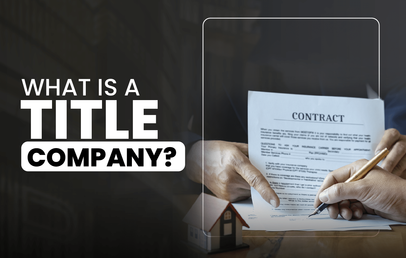 Do you know what the work of a title company is?